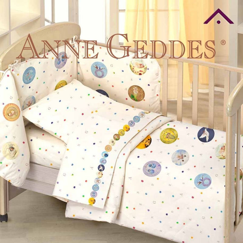 Biancheria letto Anne Geddes, lenzuola per culla, lettino, letto singolo e accessori baby
