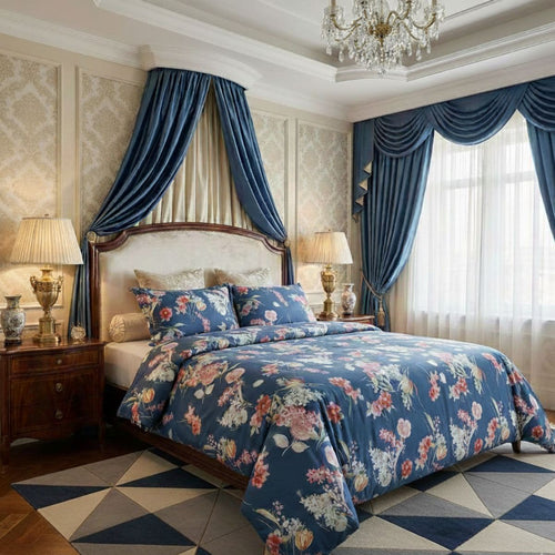Stone Cottage, Lenzuola per letto matrimoniale, set biancheria da letto in percalle di cotone, bella e frizzante decorazione per la casa (motivo Sketchy Ditsy blu, matrimoniale Stone Cottage, Lenzuola per letto matrimoniale, set biancheria da letto in percalle di cotone, bella e frizzante decorazione per la casa (motivo Sketchy Ditsy blu, matrimoniale