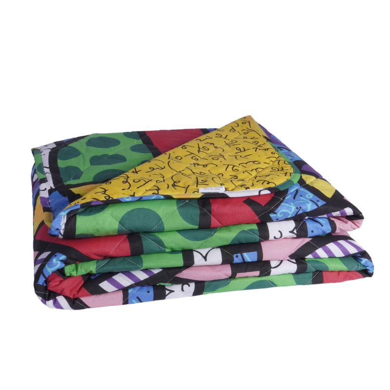 Quilt in cotone con imbottitura leggera 100 gr con disegno vivace di Romero Britto