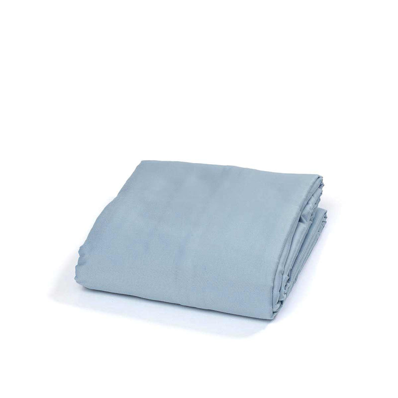 lenzuolo sotto con angoli elastici tinta unita cassera casa raso 300tc alta qualità blu ghiaccio
