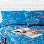 completo letto marea cerchi stilizzati colorati made in italy cotone