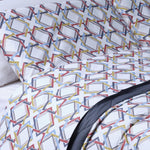 Completo letto in cotone stampa geometrica moderna multicolore