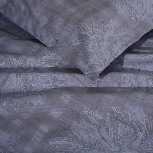 parure copripiumino dalia puro cotone jacquard pregiato cassera casa azzurro cacao naturale alta qualità made in italy