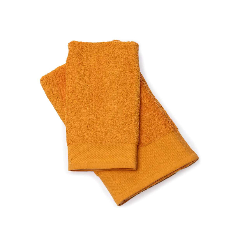 Set Asciugamani Bagno Personalizzati - Cotone Spugna 460gr/mq - Con Ricamo Nome/Iniziali - Arancione - Foto 3