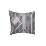 cuscino in caldo cotone smerigliato e trapuntato con fodera cuscino stampa geometrica collezione metropolitana di Paola Marella