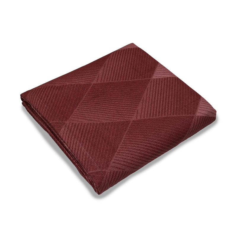 copriletto piquet singolo in cotone con motivo forma geometrica variante rosso